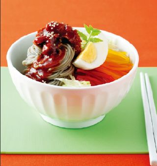 황태양념 비빔국수